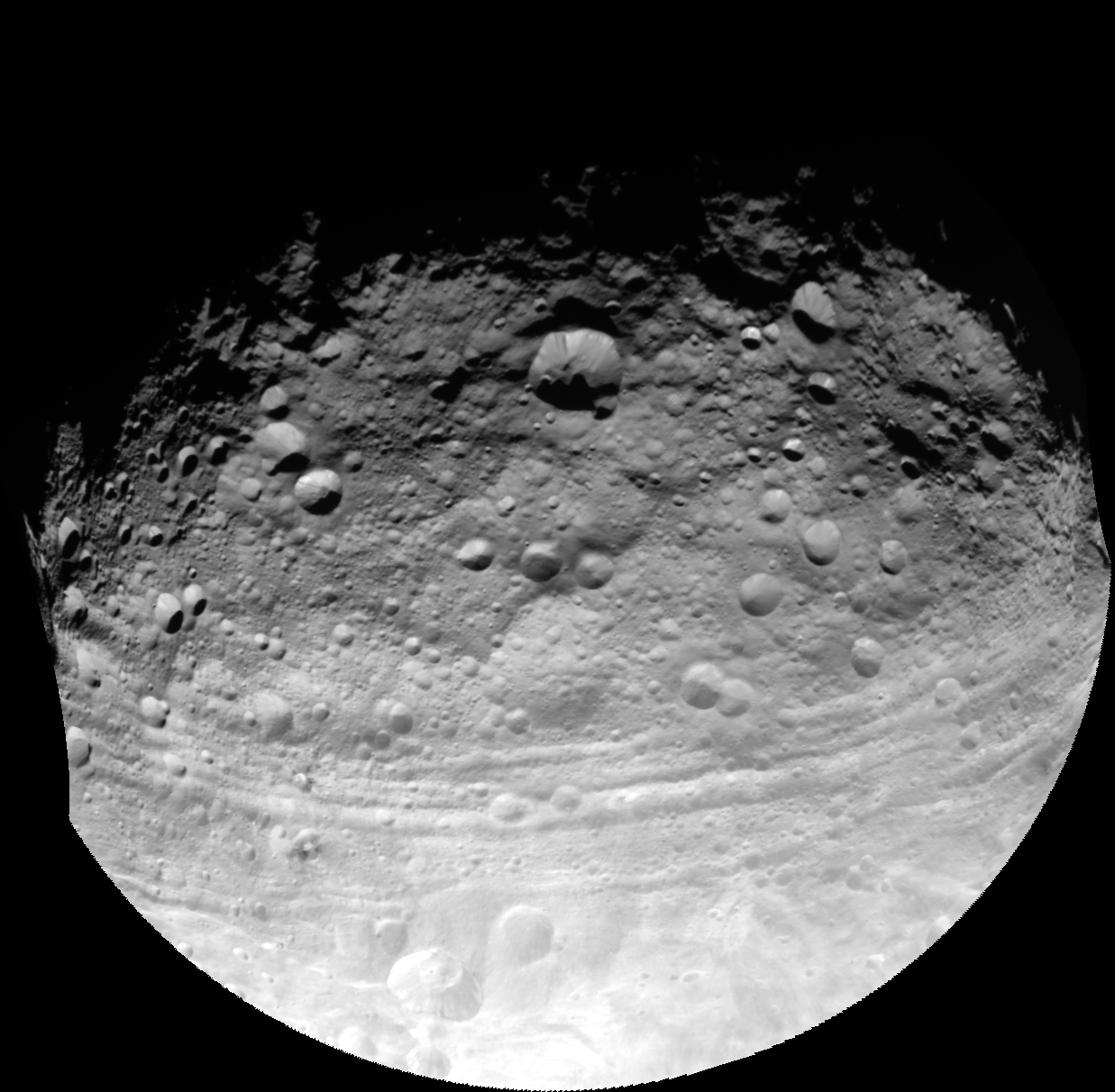 Surprising Troughs on Asteroid Vesta Might Have Resulted From Collision